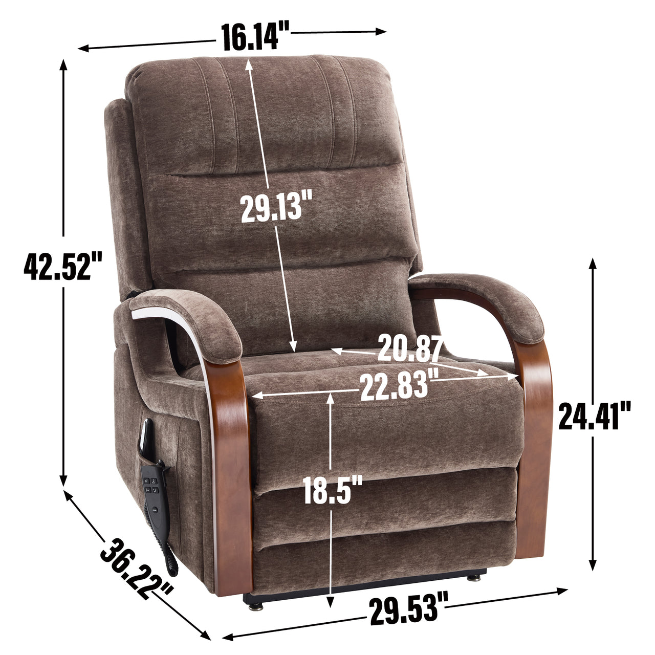 COZYLift 30" Recliner with Heat Massage - 6755