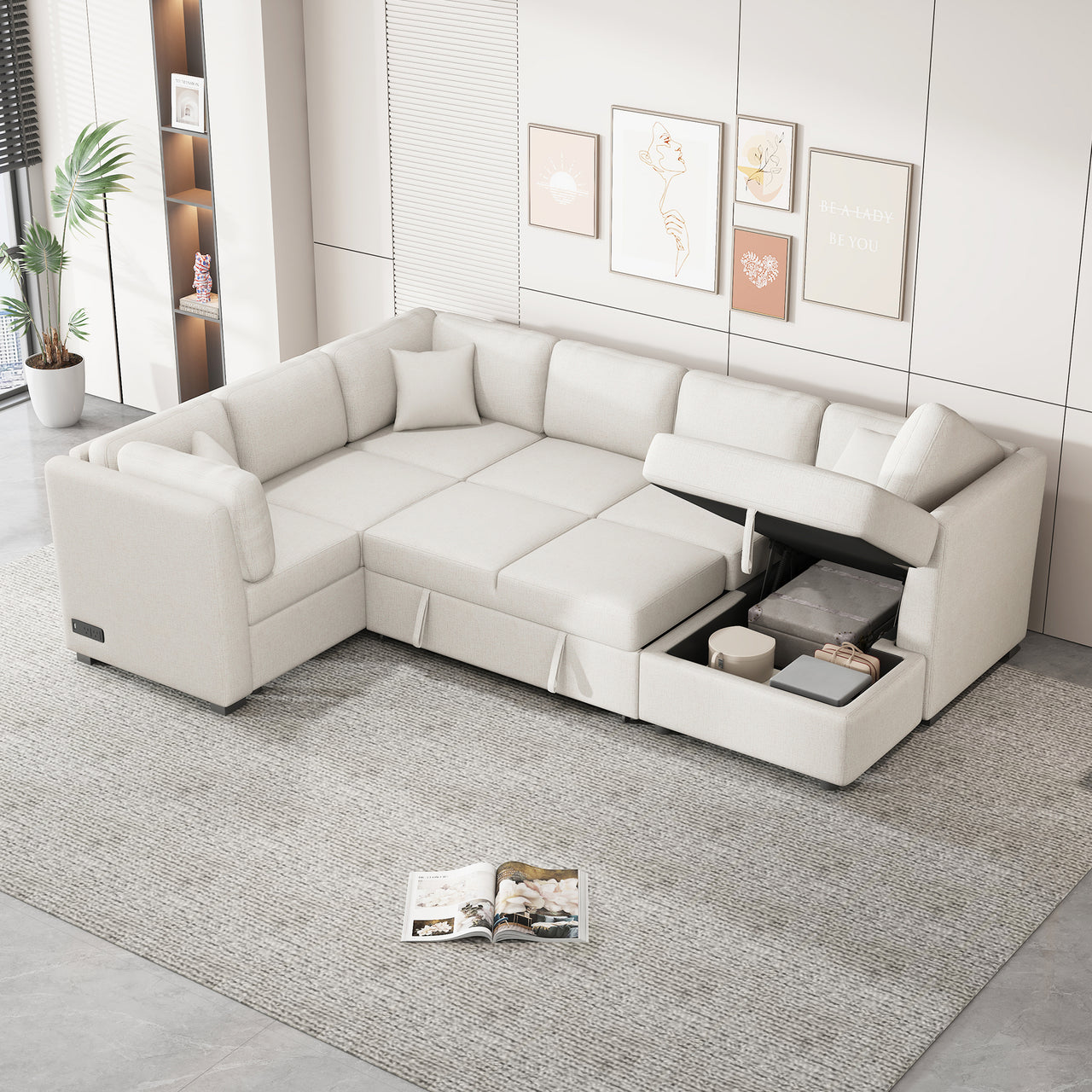 CAVOREX 109" Sectional Sofa