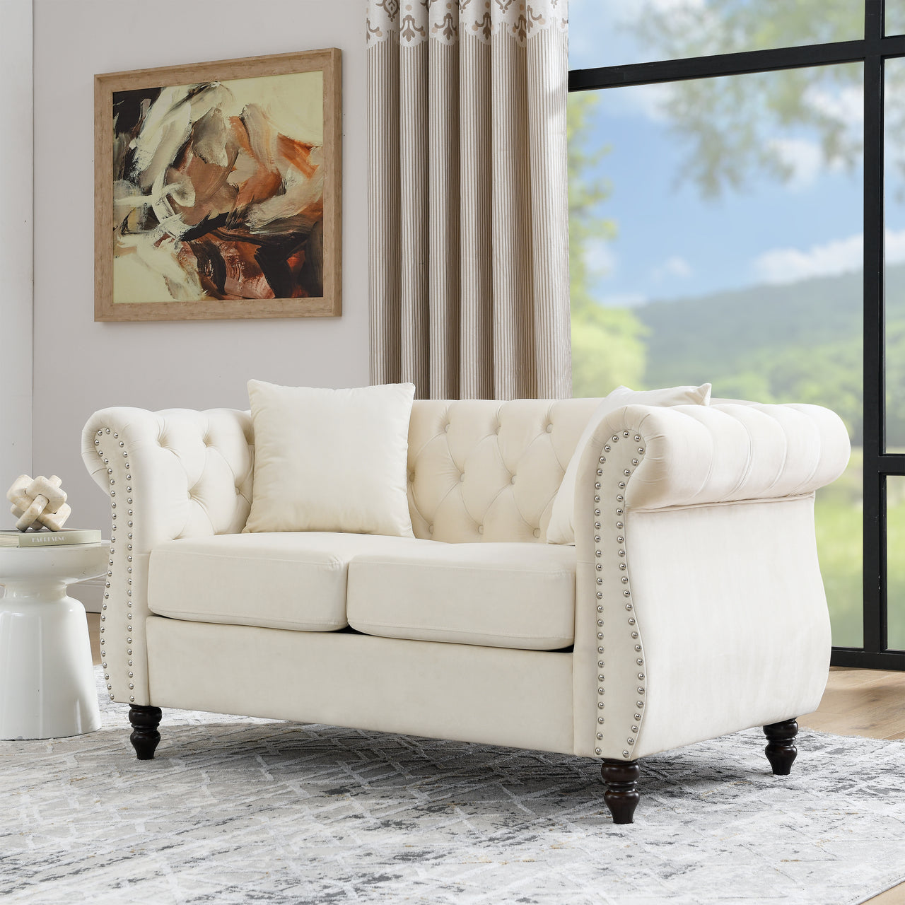 ROSALIND 59" Chesterfield Loveseat