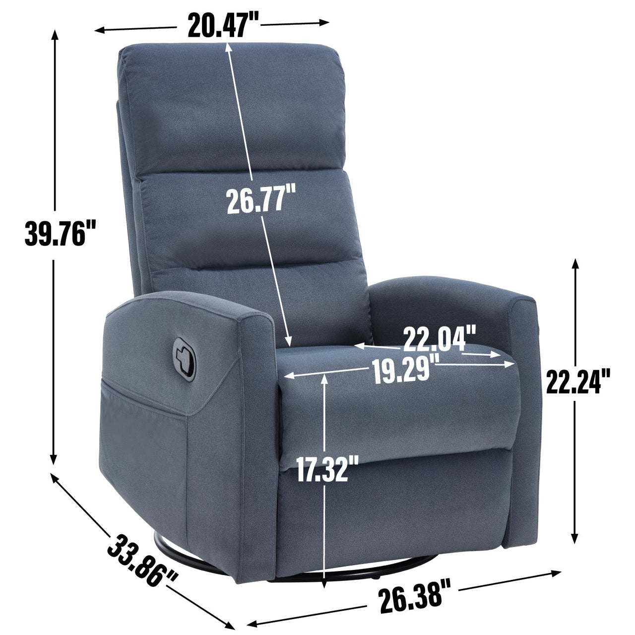 KYRVEZA 26" Recliner Chair