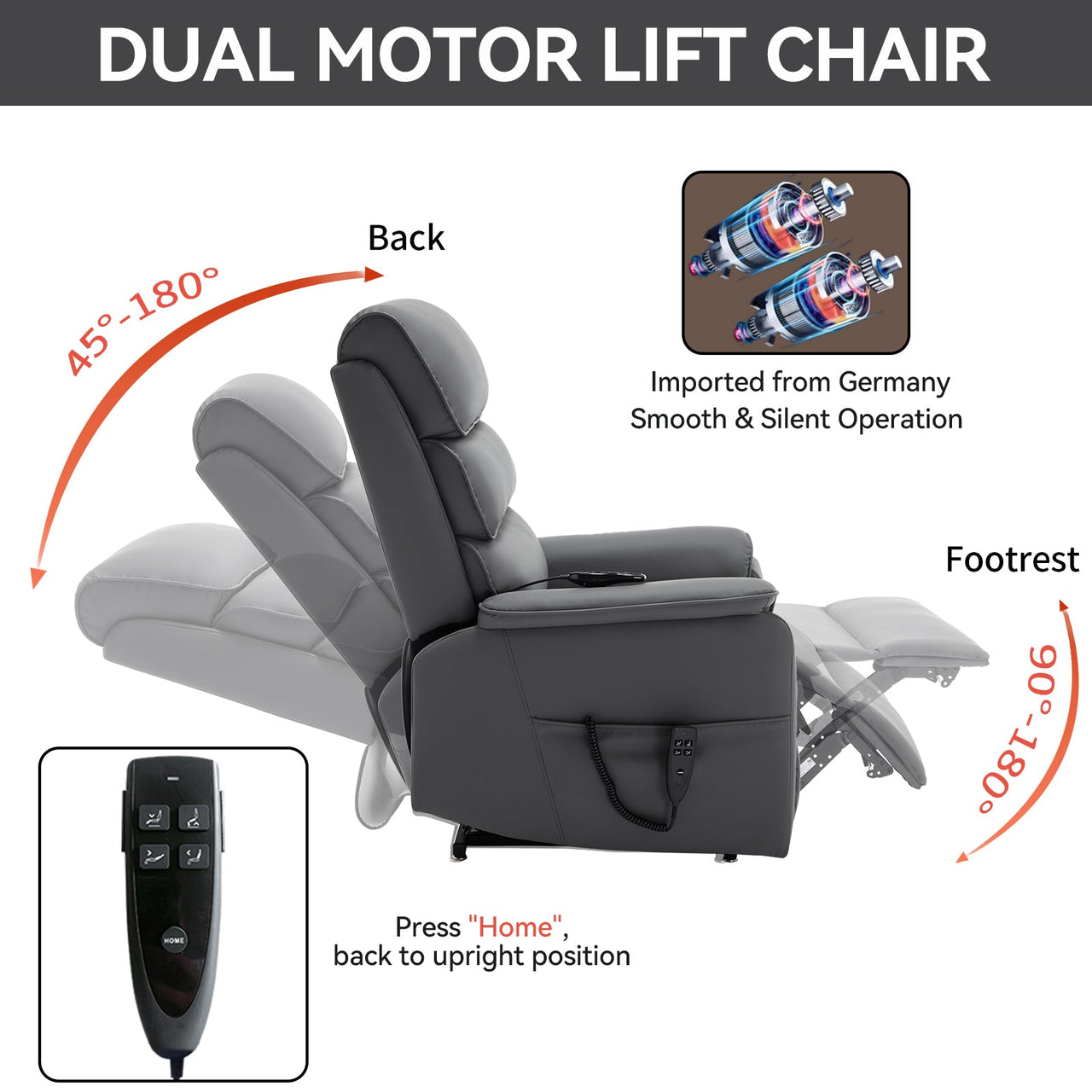 COZYLift 35" Recliner with Heat Massage - 7880