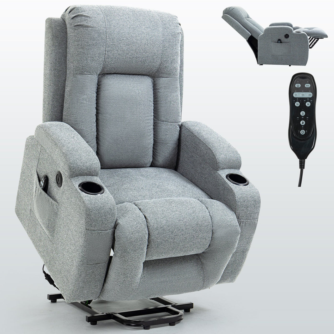 COZYLift 40" Recliner with Heat Massage - 0988