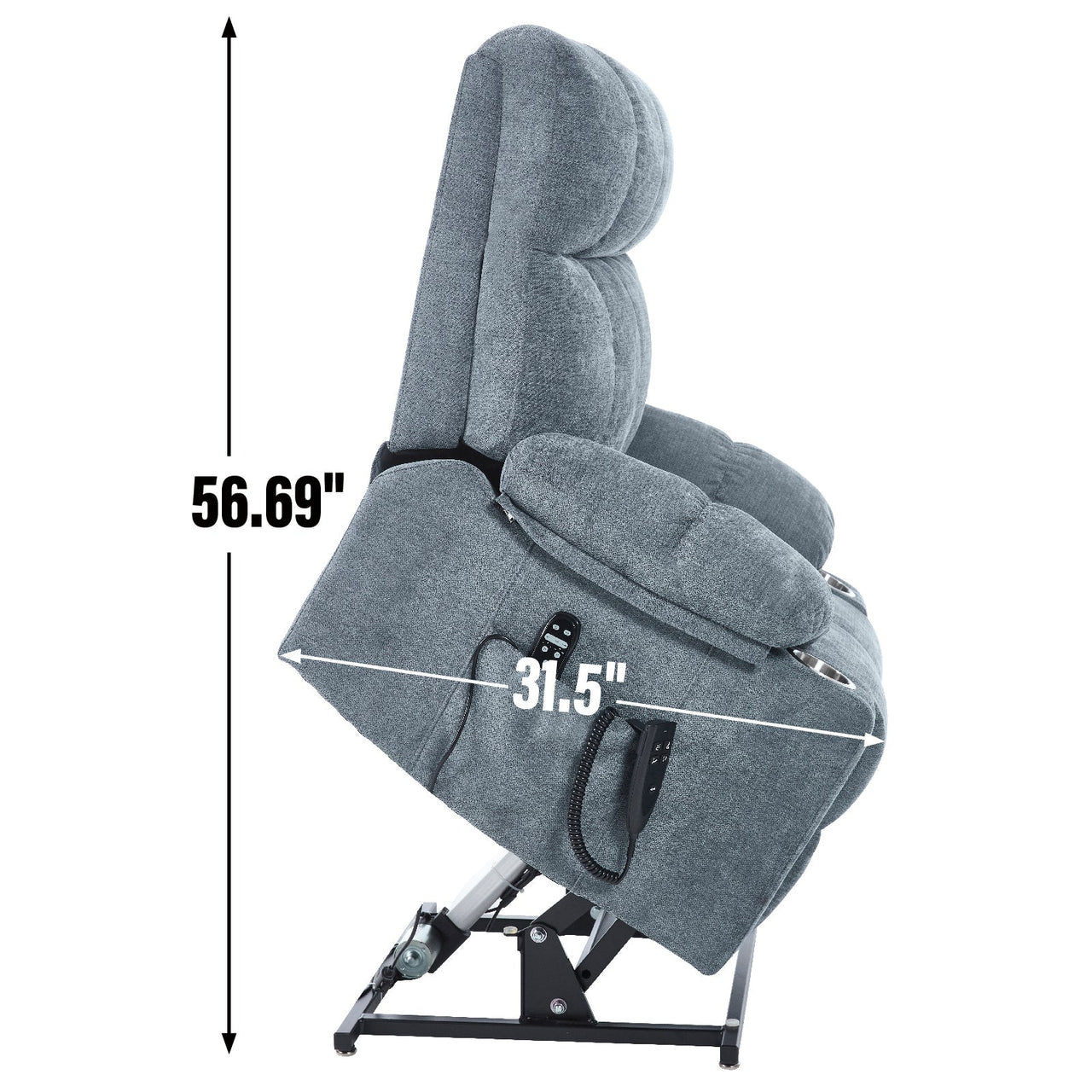 COZYLift 40" Recliner with Heat Massage - 8006