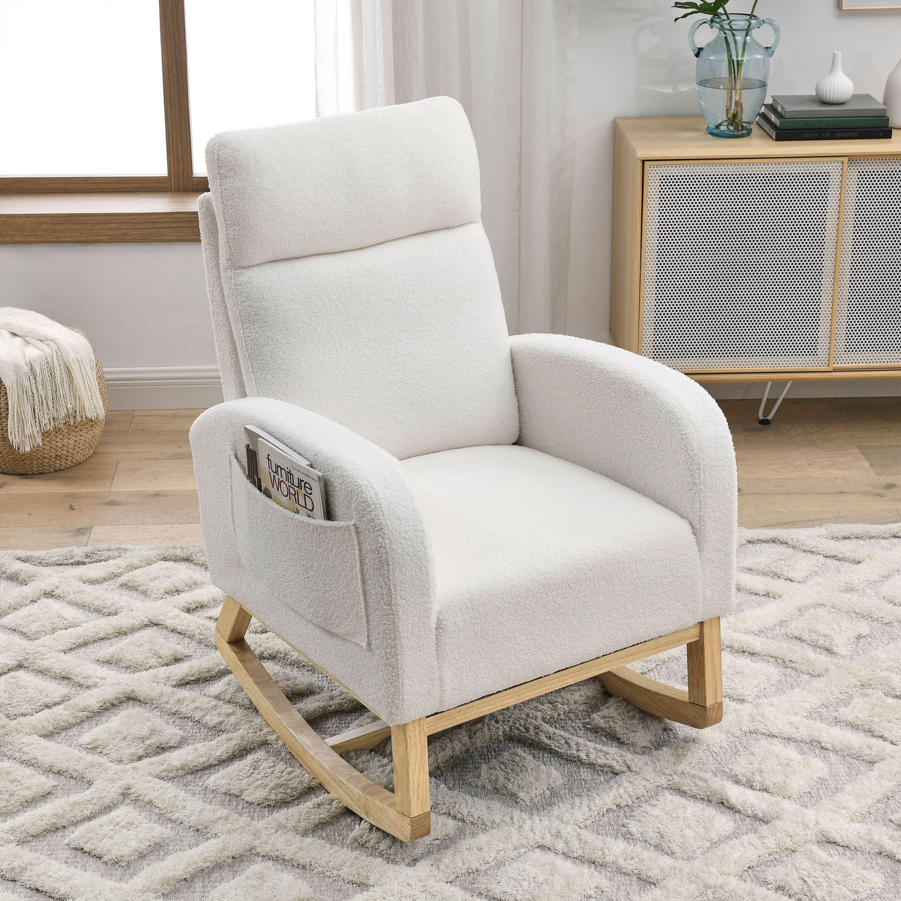 ALPINE 27.6" Modern Rocking Chair