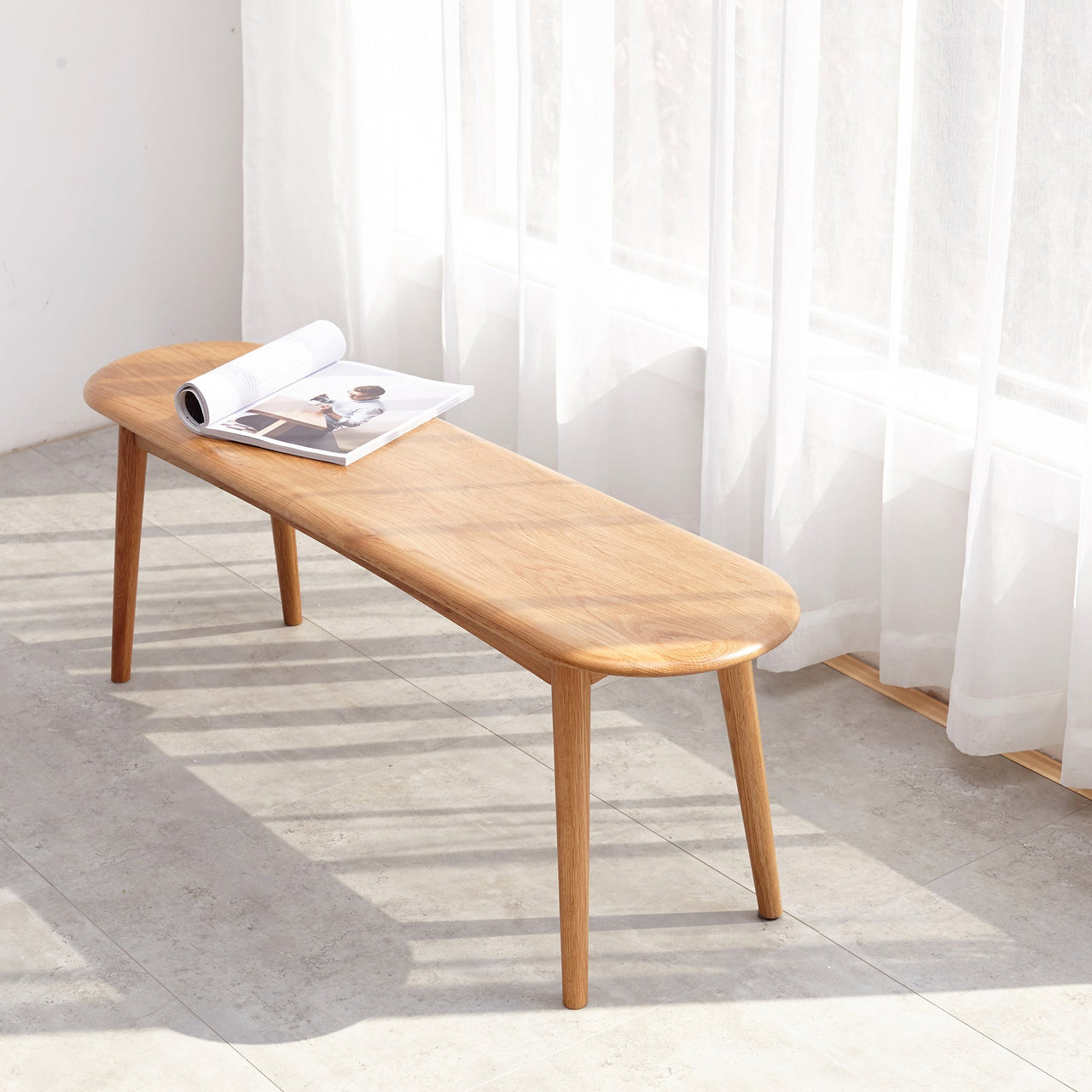 PIXORA 47" Wood Bench