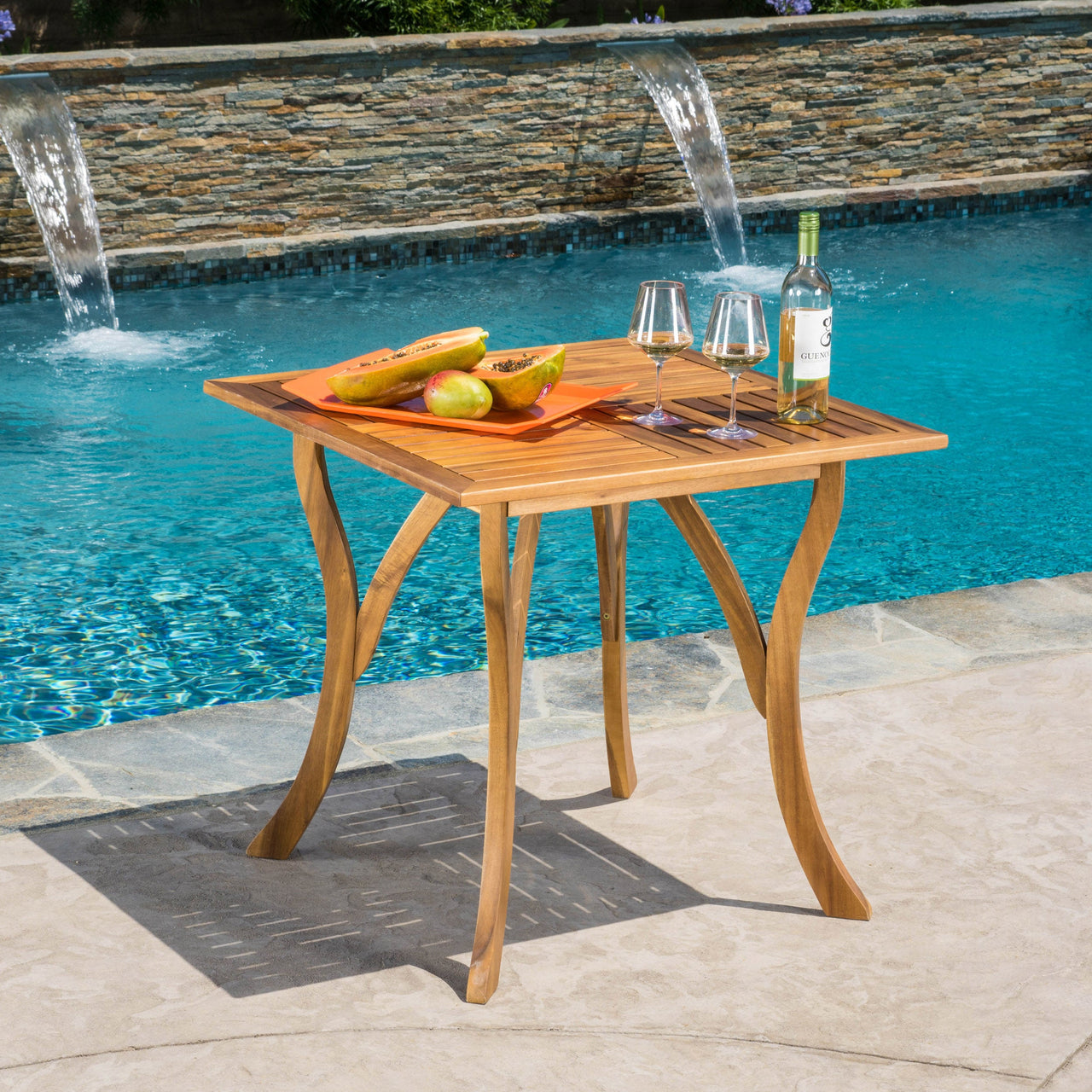 QORVANX 32" Wood Table