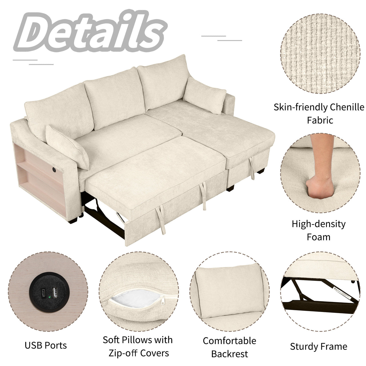 PYLONIS 90" Sofa