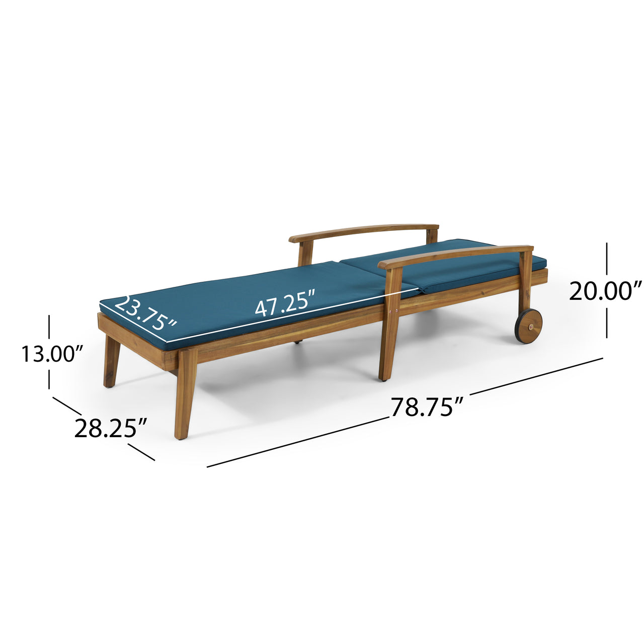 JYLTOR 79" Outdoor Chaise Lounge
