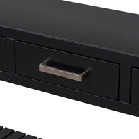 Thumbnail for U_STYLE Modern Console Table Sofa Table for Living Room with 4 Drawers and 2 Shelves