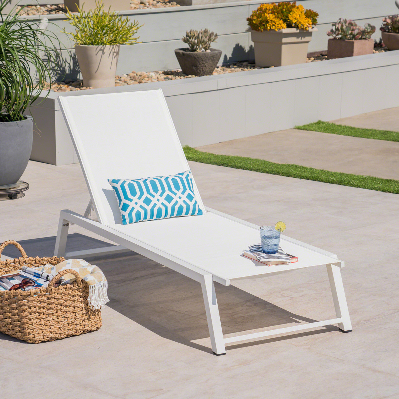 KYLNEX 76" Outdoor Chaise Lounge
