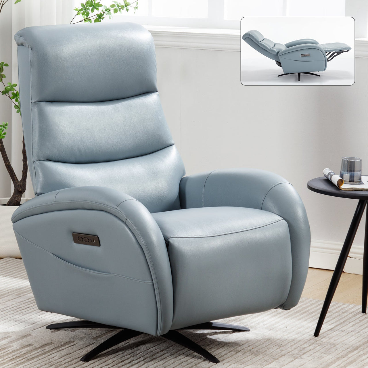 QORVANIX 32" Swivel Recliner Chair