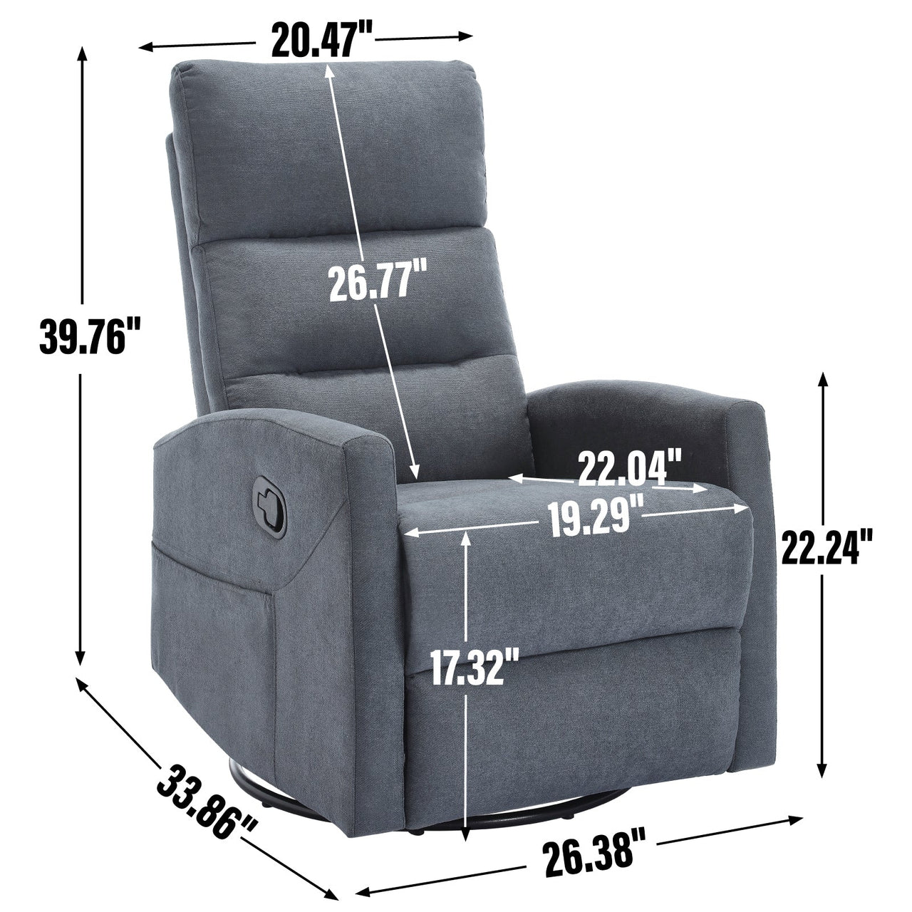 KYRVEZA 26" Recliner Chair