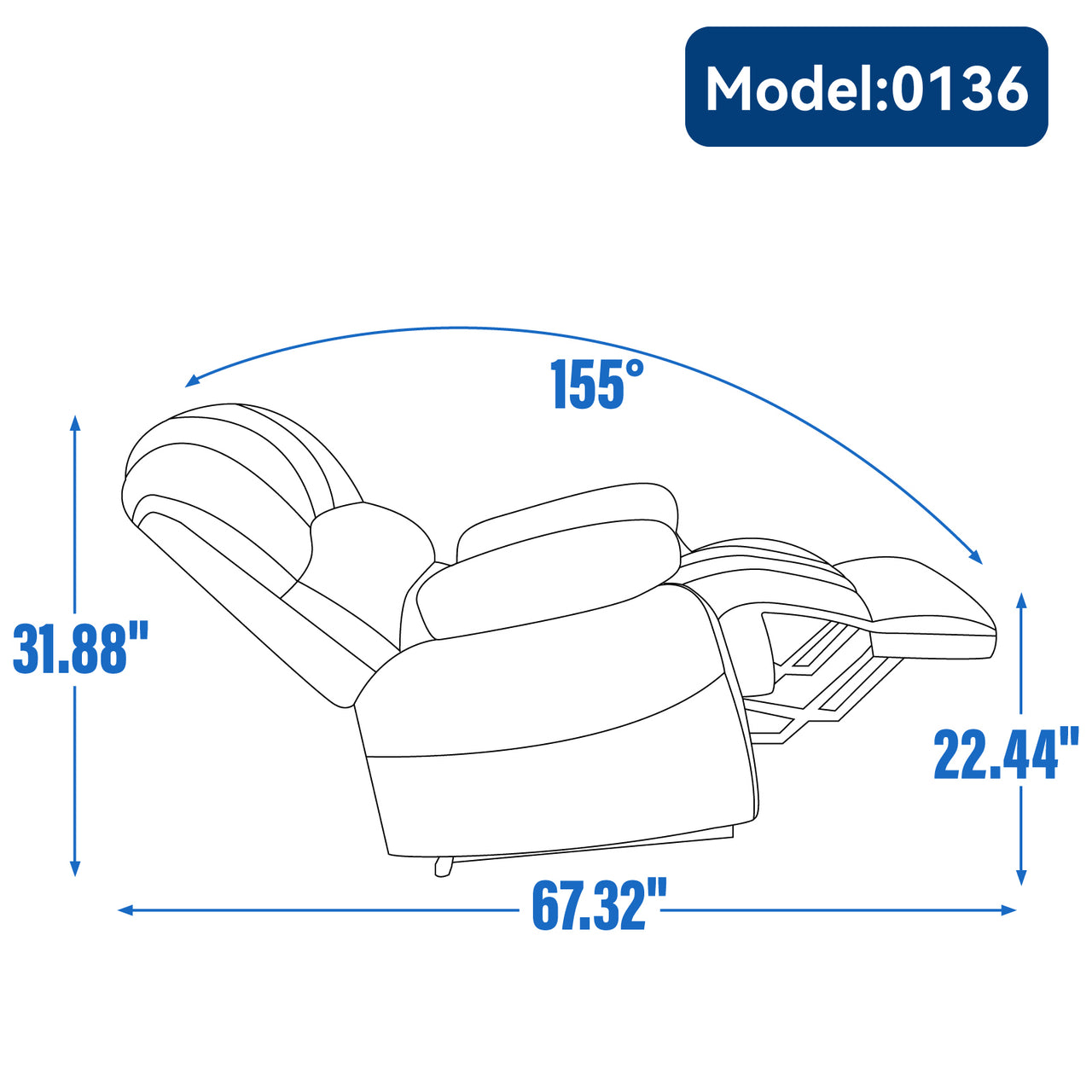 COZYLift 40" Manual Recliner - 0136