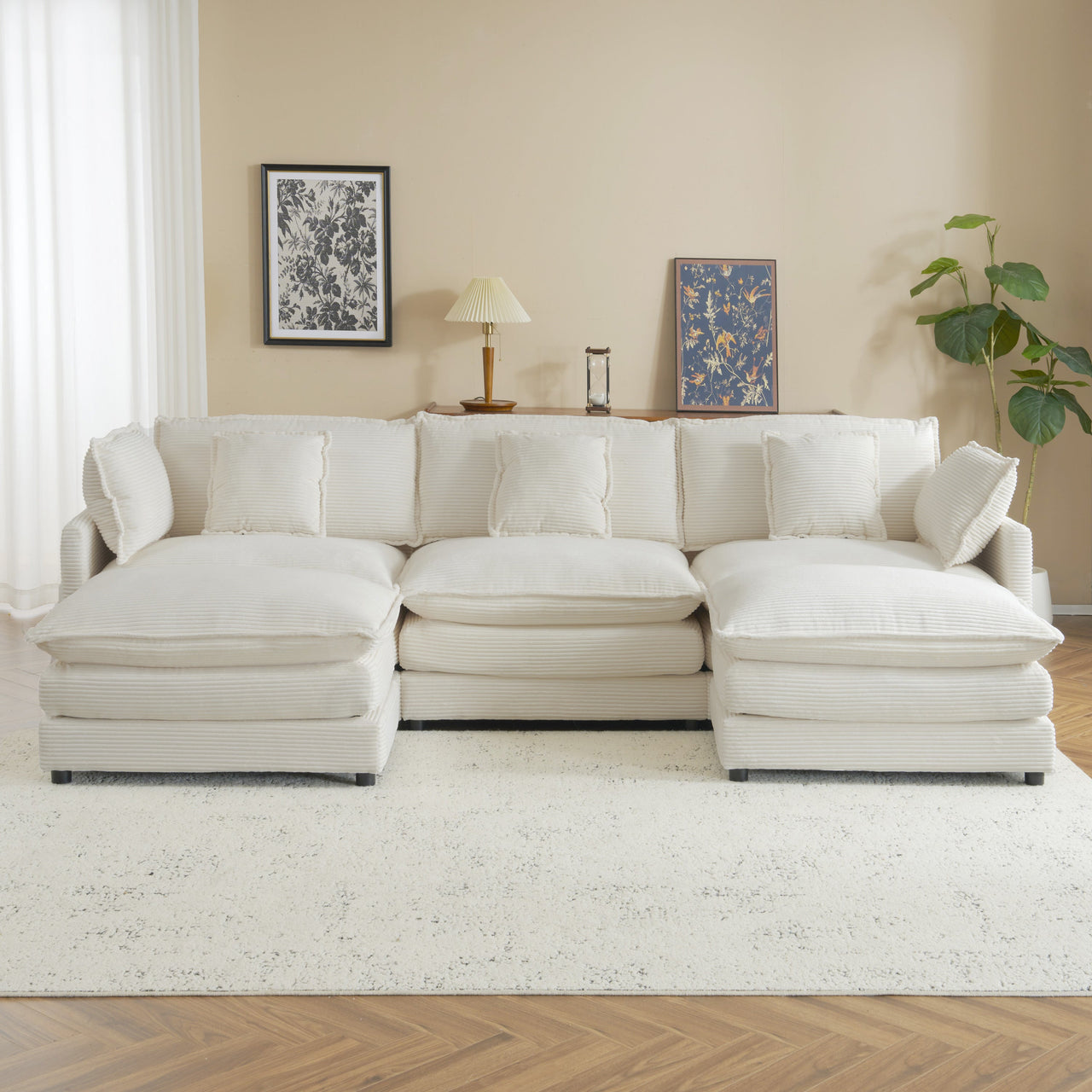 ZENVORIS 113" Sectional Sofa