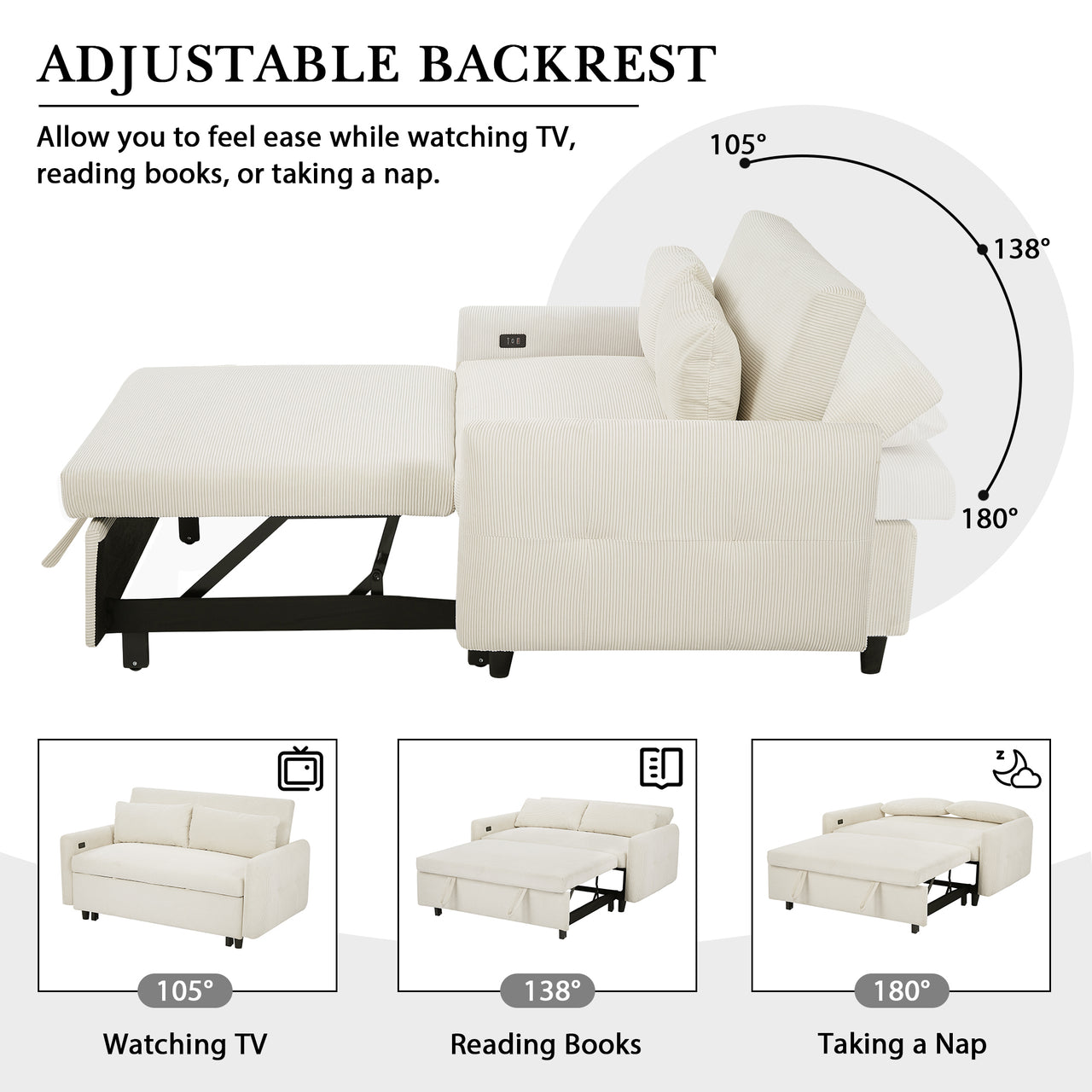 JENOVIX 57" Sofa Bed