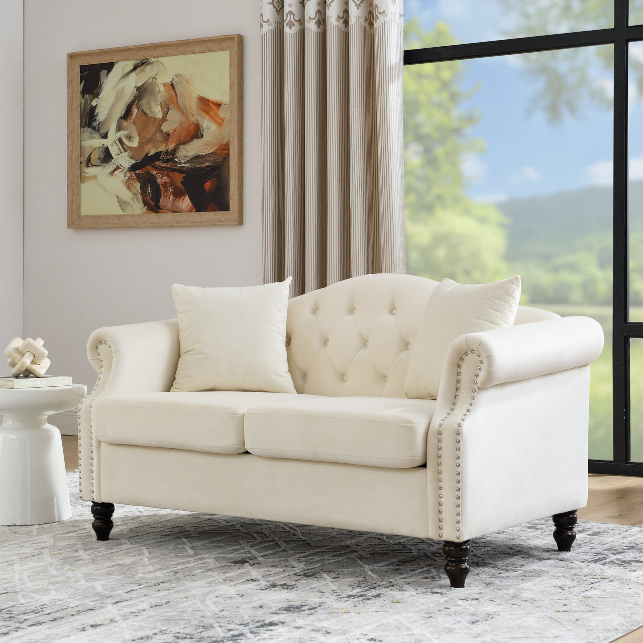 SYLVIE 57" Chesterfield Sofa