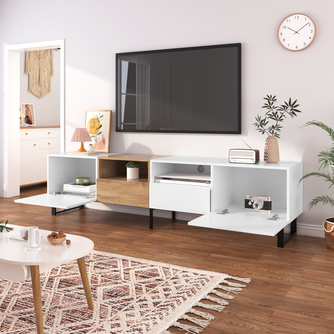 PYXIS 2-Cabinets 75" TV Stand