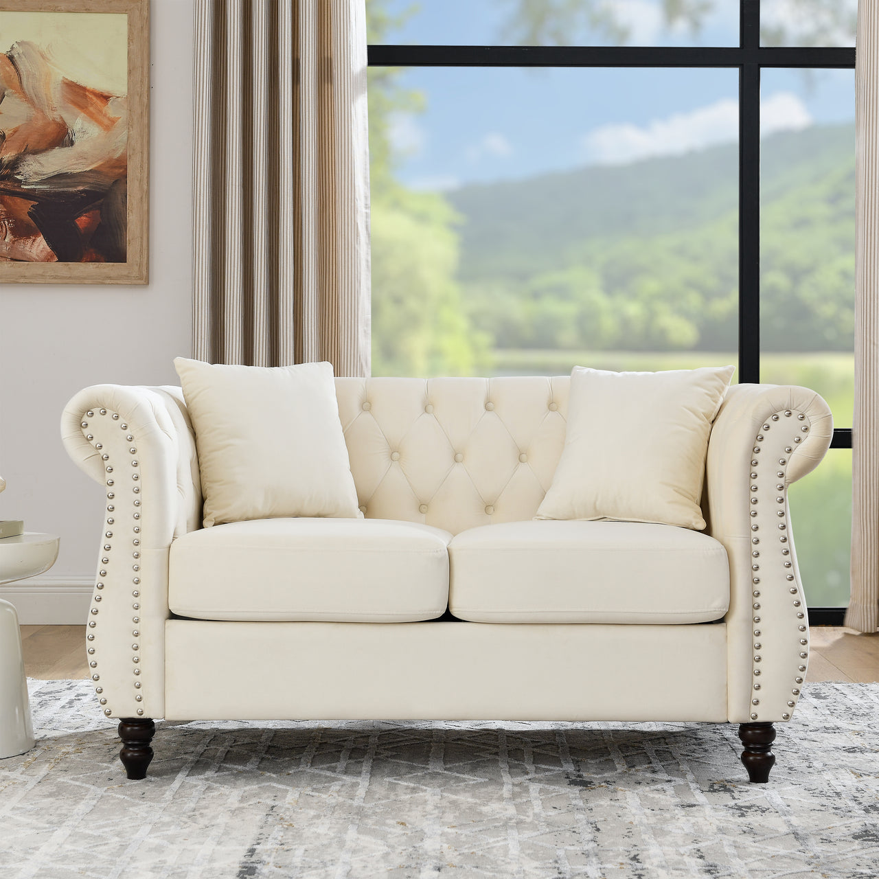 ROSALIND 59" Chesterfield Loveseat