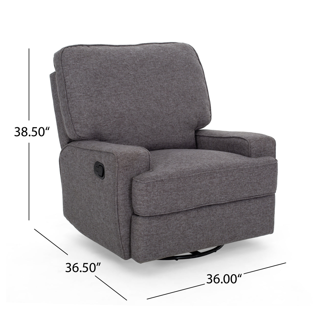 NEXORIAN 36" Swivel Recliner Chair