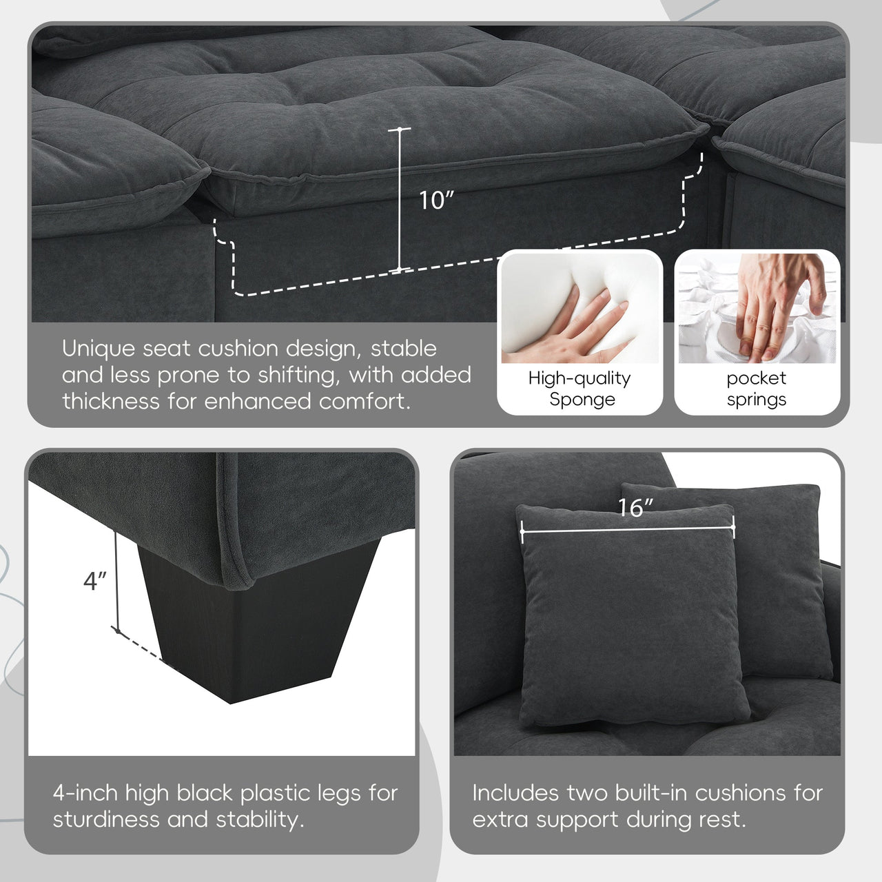 NEXLOR 100" Sectional Sofa