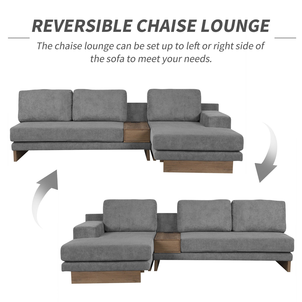 DYLAVIX 114" Sectional Sofa