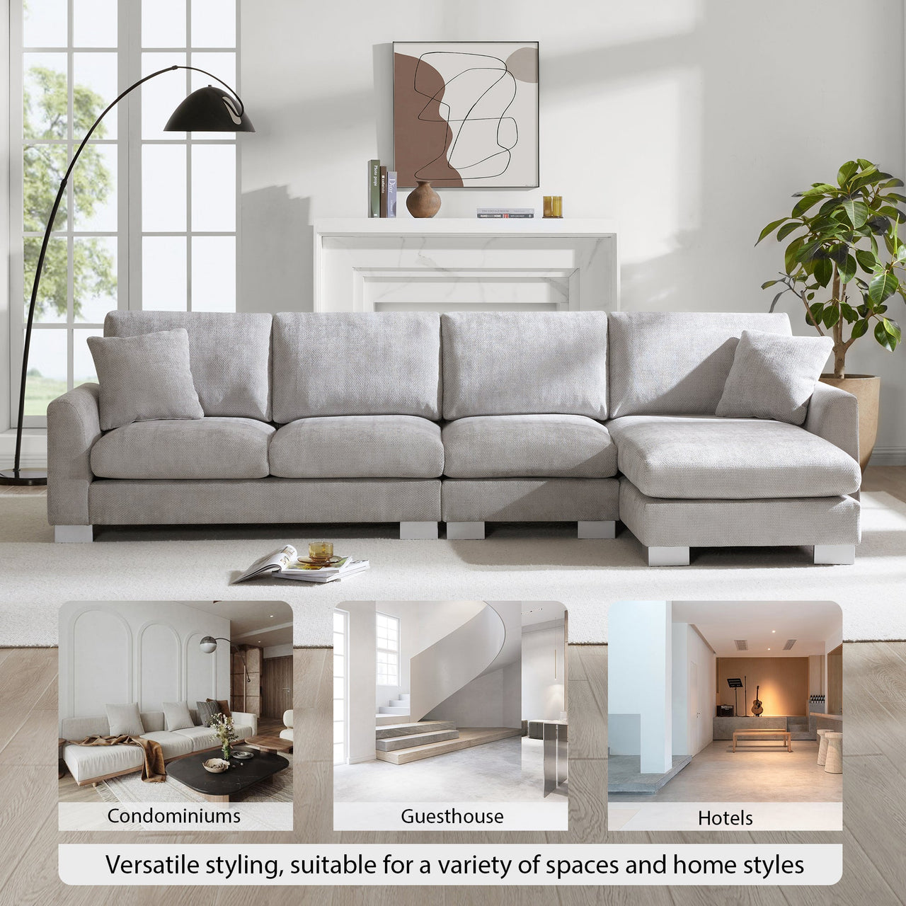 GRAVIX 119" Sectional Sofa