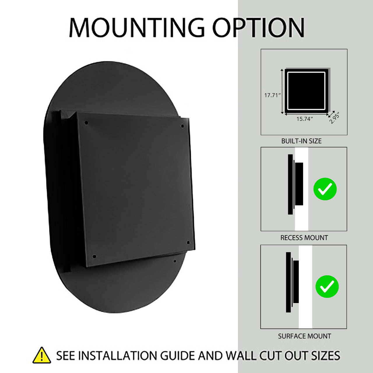 ZYNVEX 33" Wall Mirror