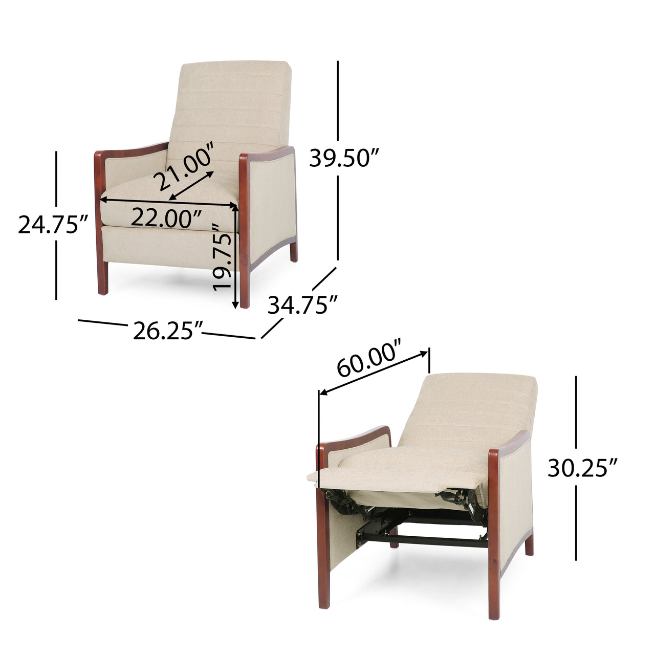 ZYNOVEX 26" Recliner Chair