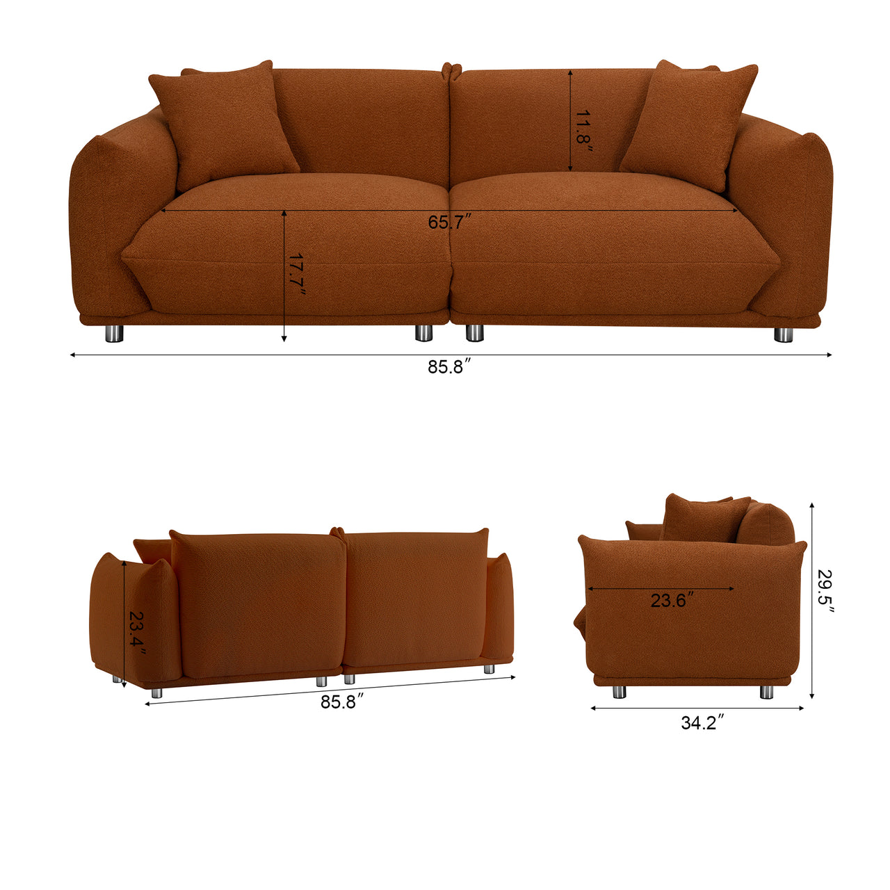 ARISTA 86" Loveseat