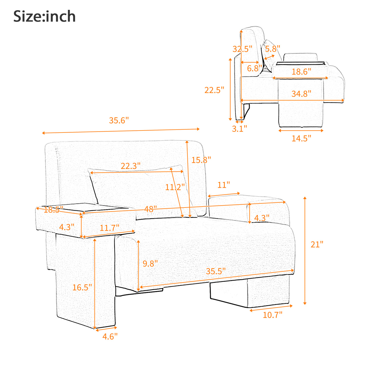 ZYNTRON 48" Armchair