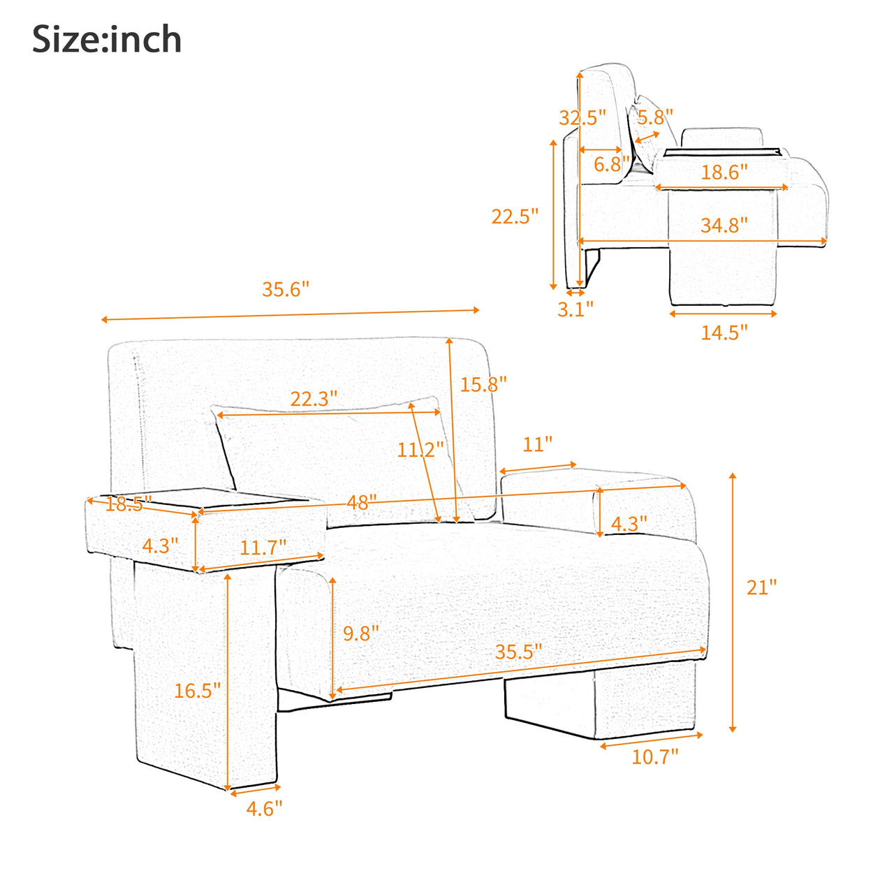 ZYNTRON 48" Armchair