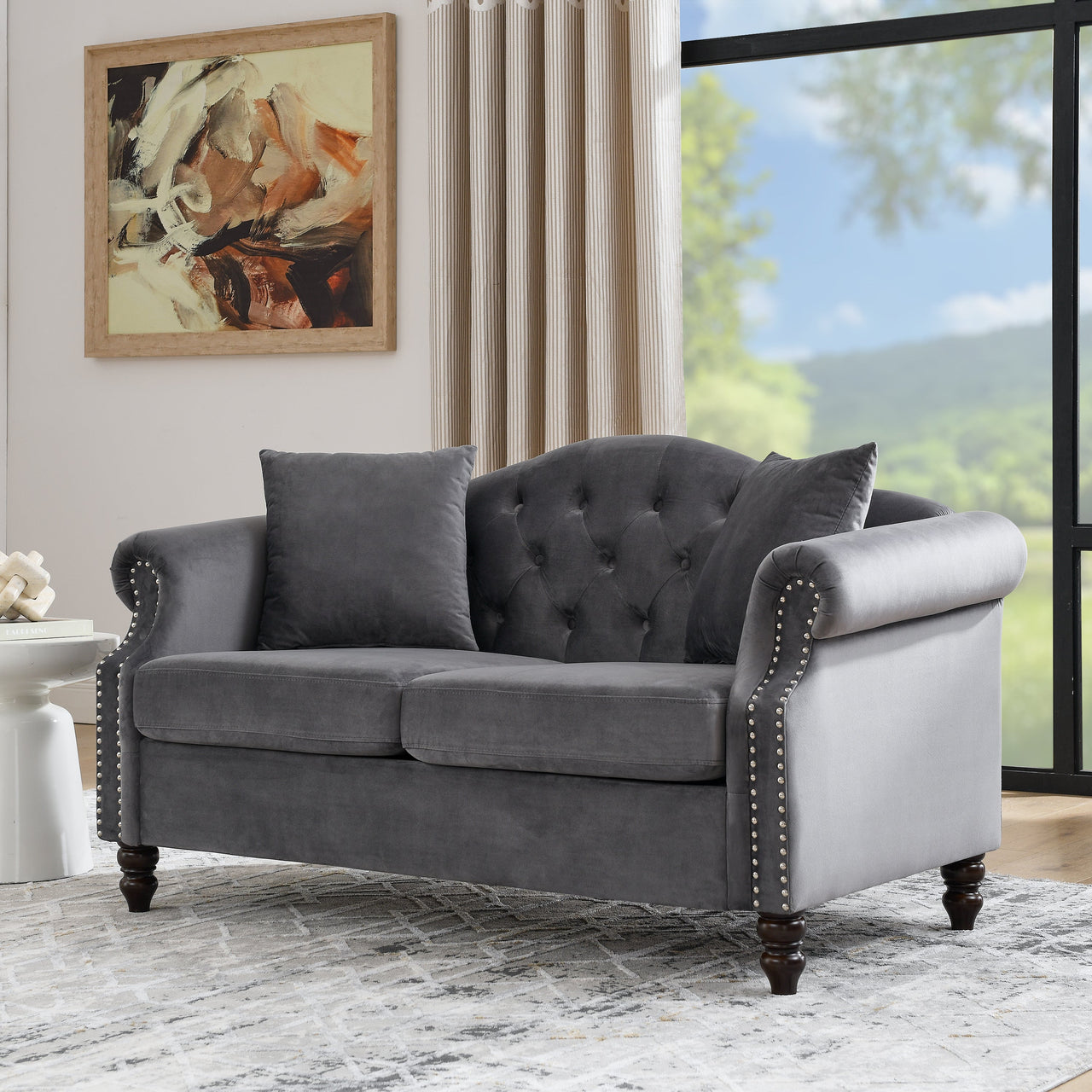 SYLVIE 57" Chesterfield Sofa