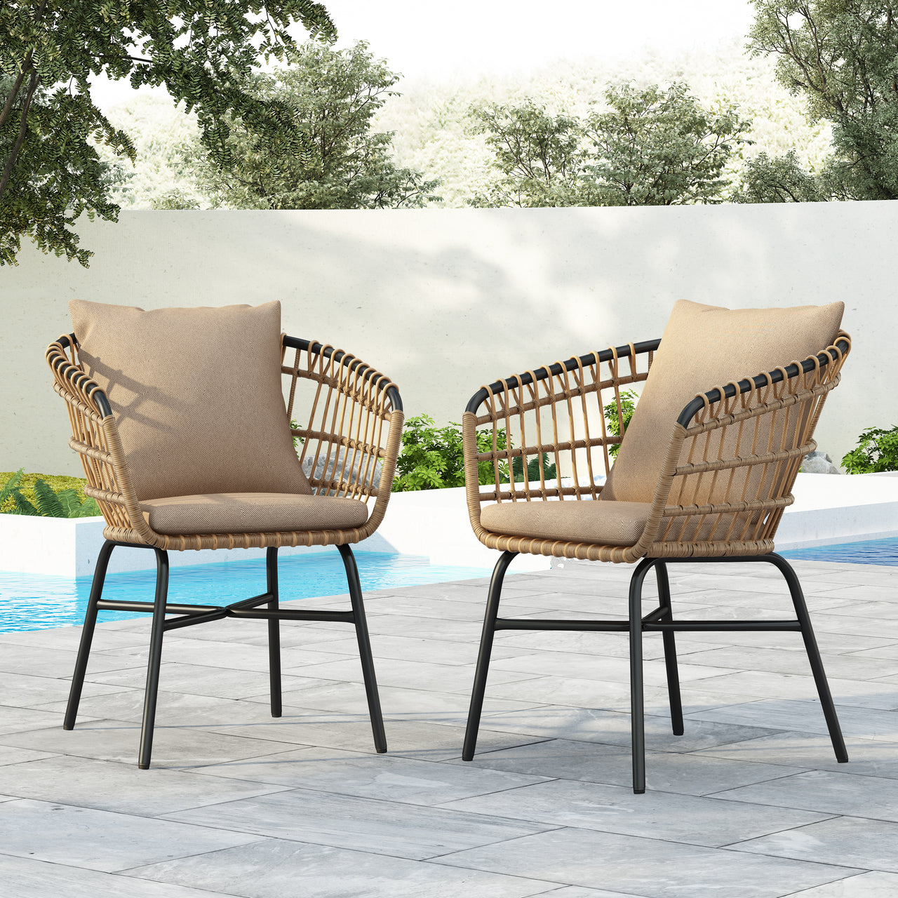 XEVRON 24" Outdoor Chair Set Of 2