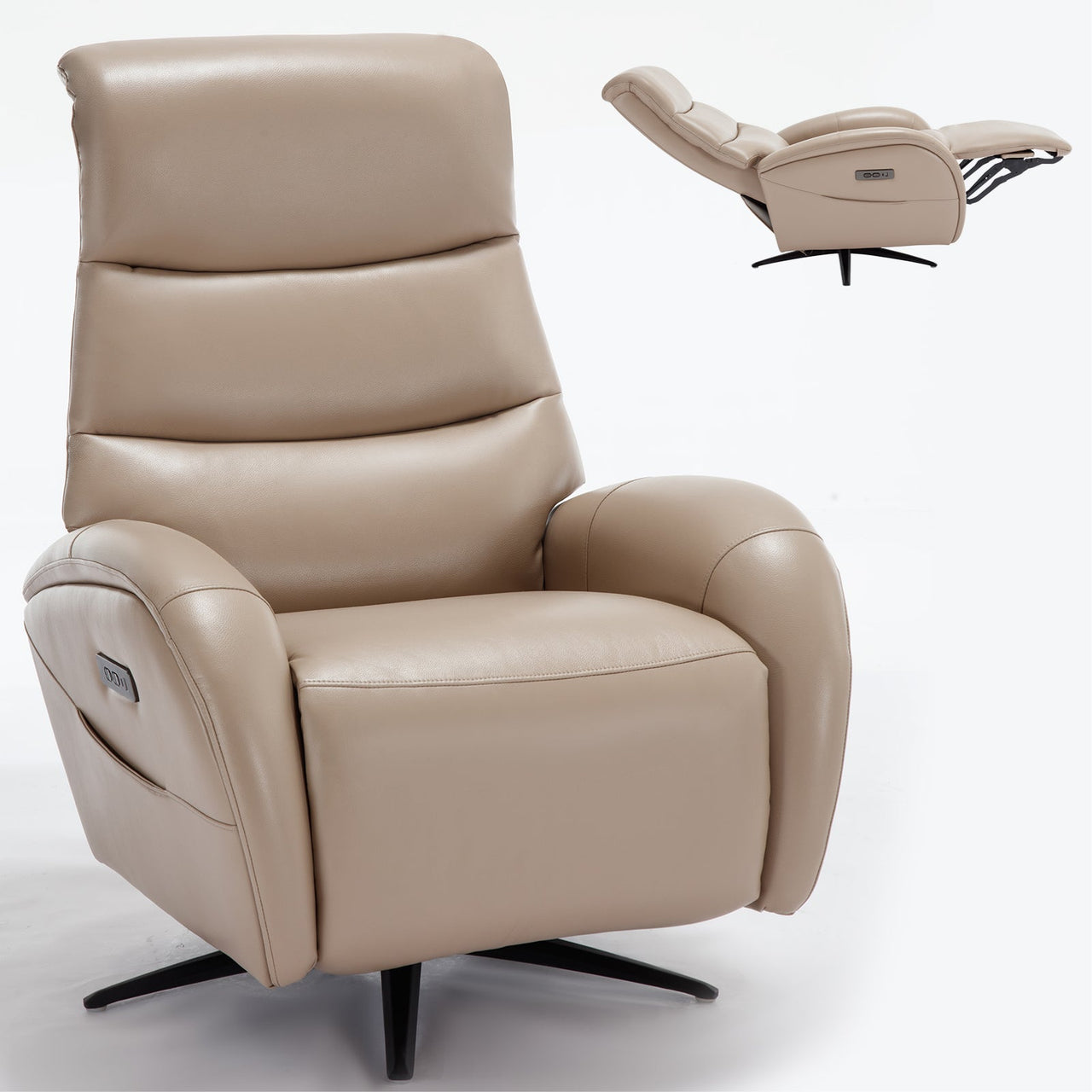 QORVANIX 32" Swivel Recliner Chair