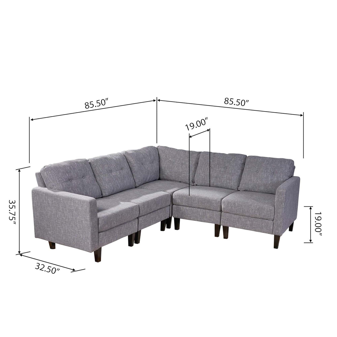 JUNO 85" Sectional Sofa