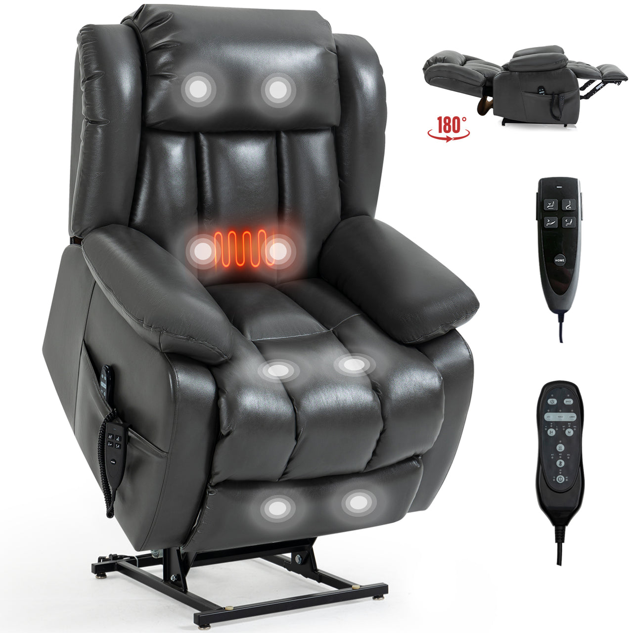 COZYLift 36" Recliner with Heat Massage - 5516