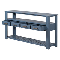 Thumbnail for U_STYLE Modern Console Table Sofa Table for Living Room with 4 Drawers and 2 Shelves
