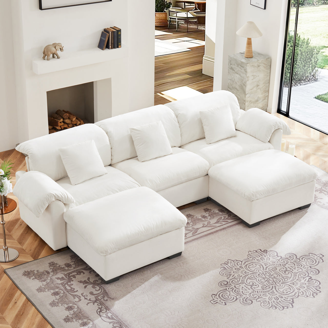 GIANNA 119" Oversize Sofa With 2 Ottoman - Clearance