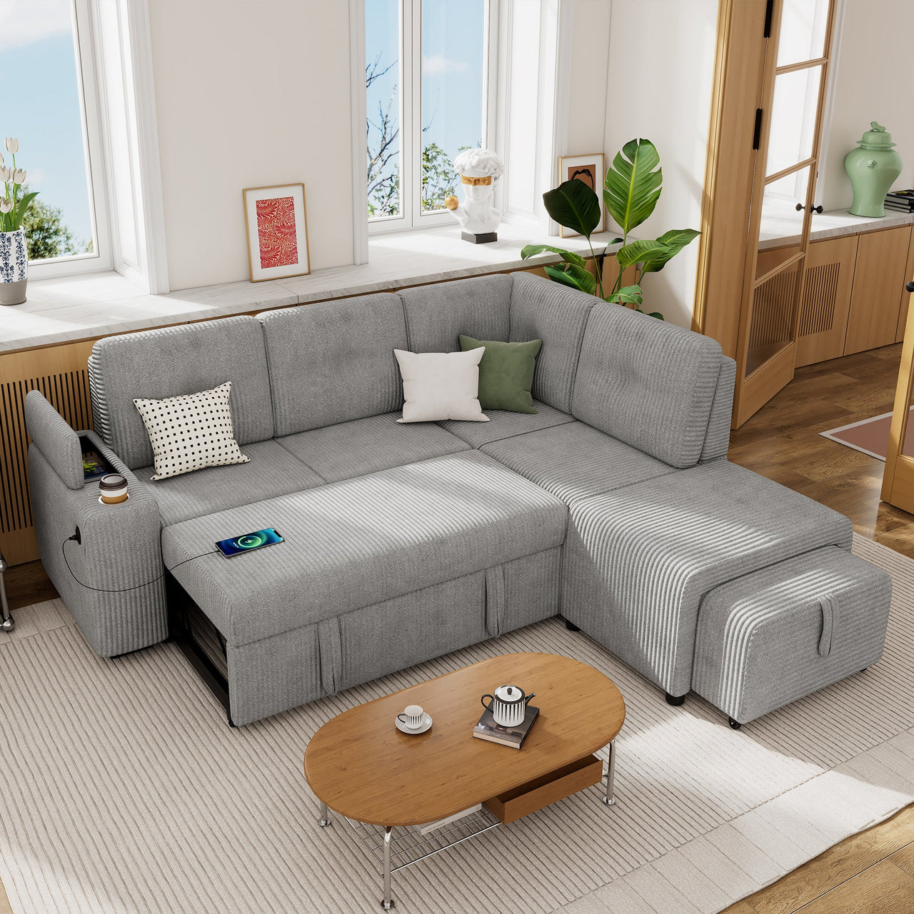 NEXRION 94" Sectional Sofa