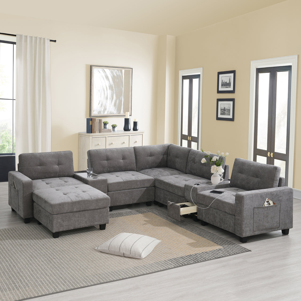 GLAVOR 104'' Sectional Sofa