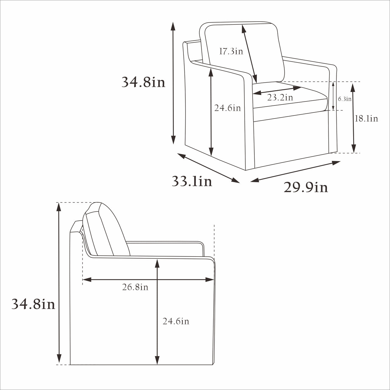 ANROMEDA 30" Chair