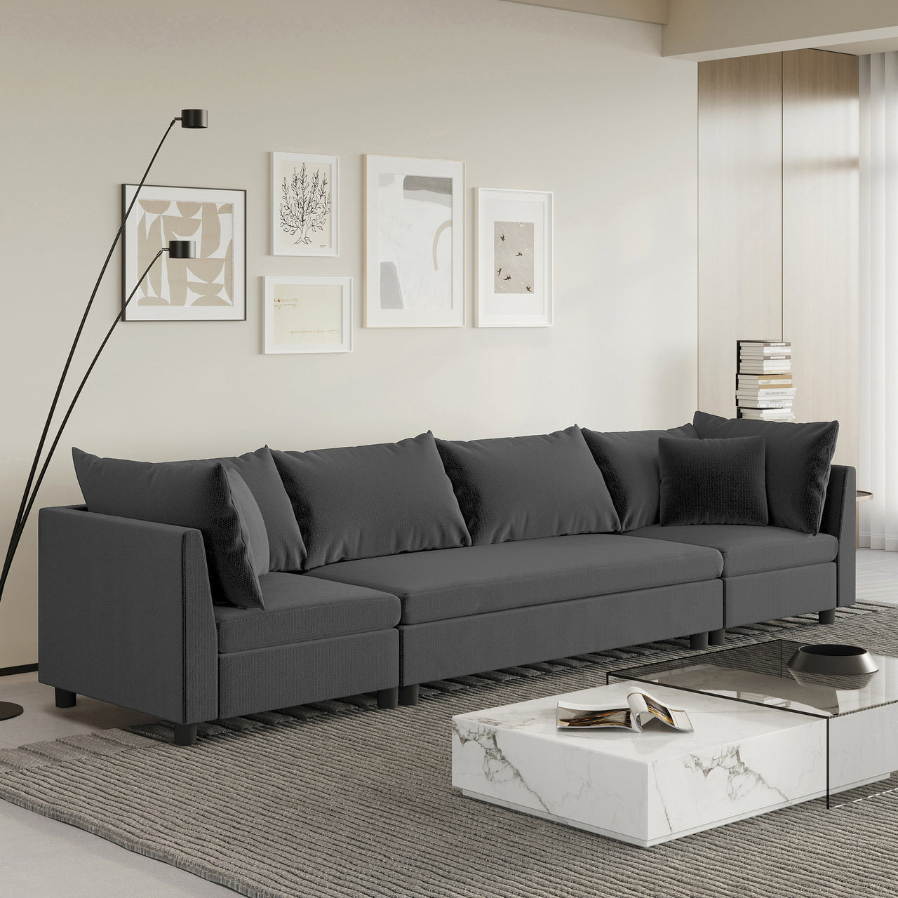 NIVYON 116'' Sectional Sofa