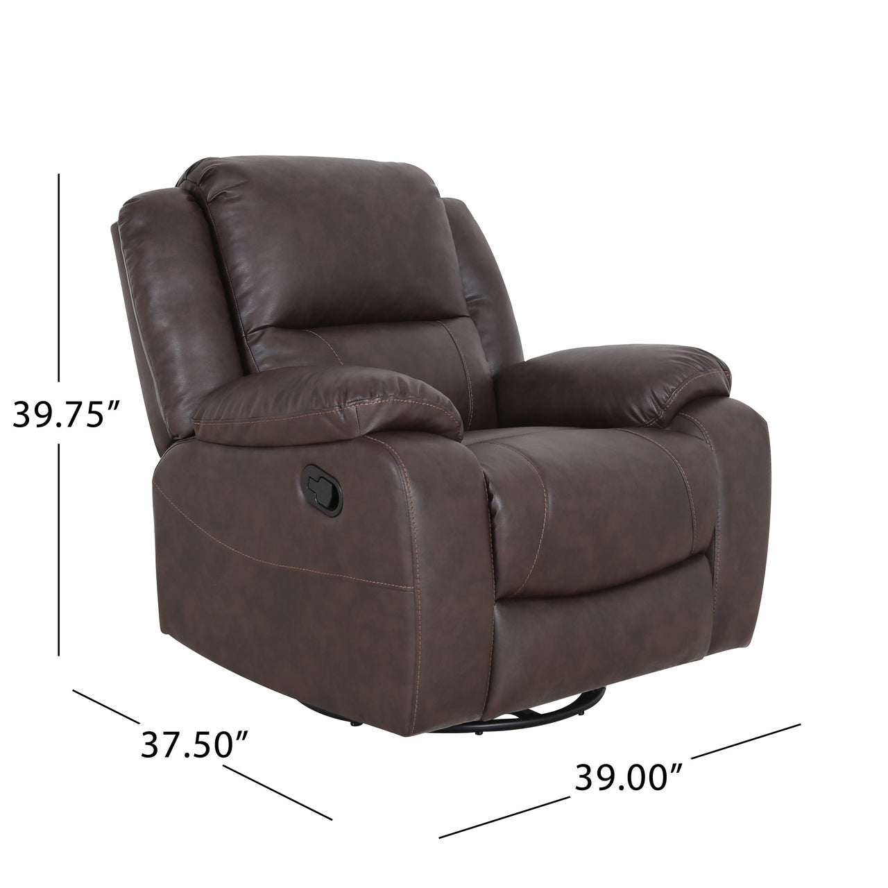 SYLONIX 39" Swivel Recliner Chair