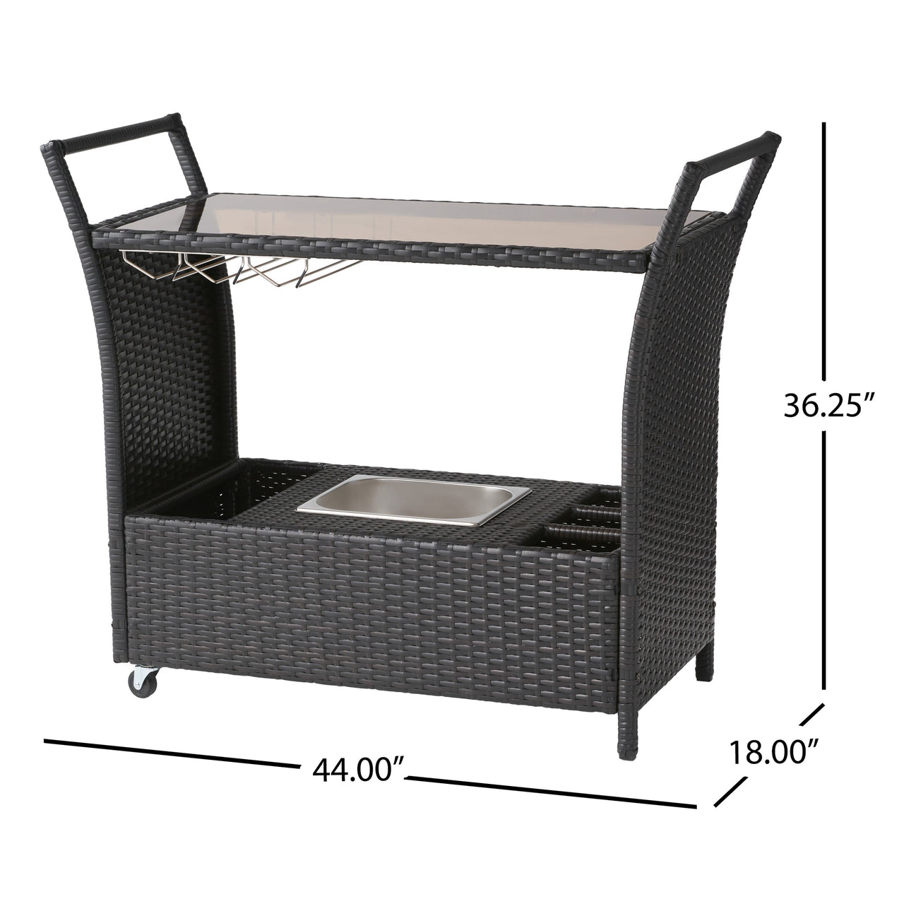 XURLEX 44" Bar Cart