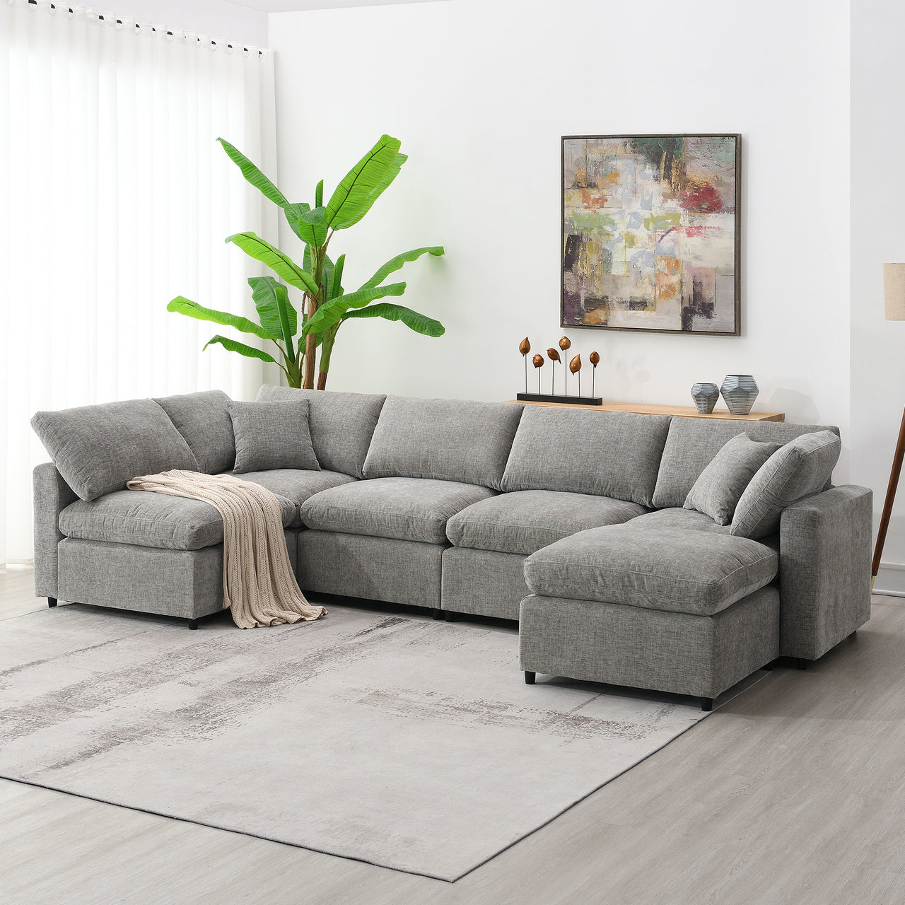 DEVROX 130" Sectional Sofa