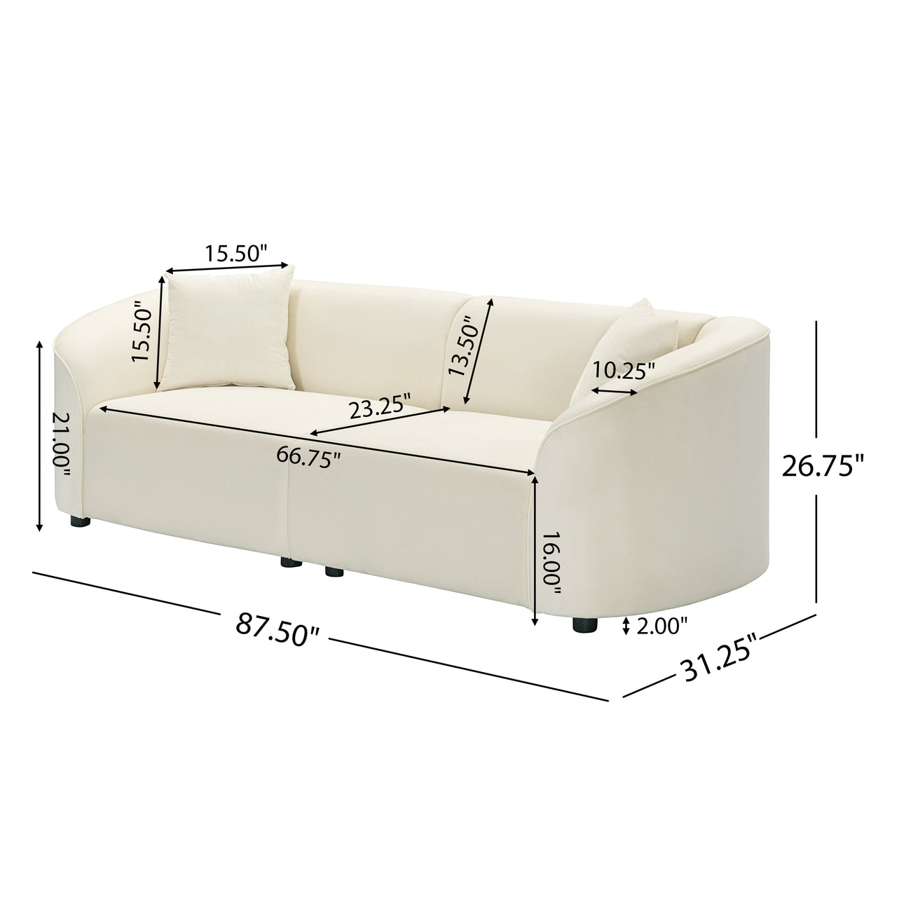 ASTER 88" Sofa