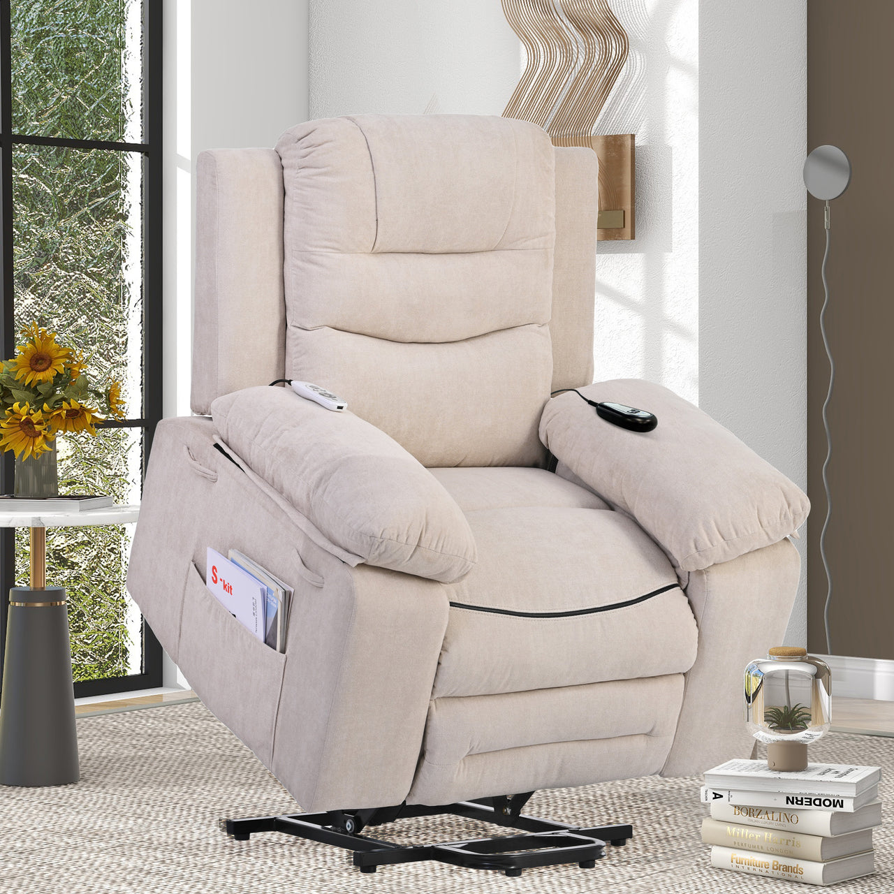 BRYVEX 38" Recliner Chair with Heat Massage