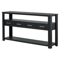 Thumbnail for U_STYLE Modern Console Table Sofa Table for Living Room with 4 Drawers and 2 Shelves