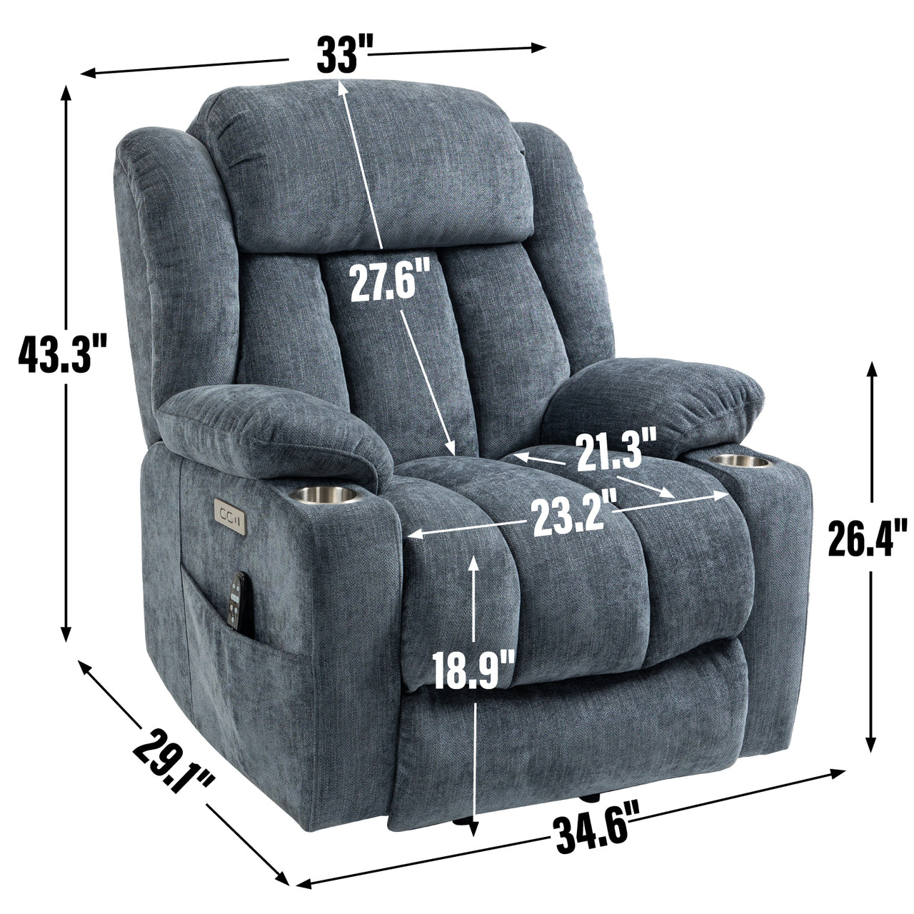 COZYLift Recliner with Heat Massage - 6317 L