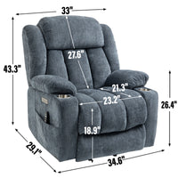 Thumbnail for COZYLift Recliner with Heat Massage - 6317 L